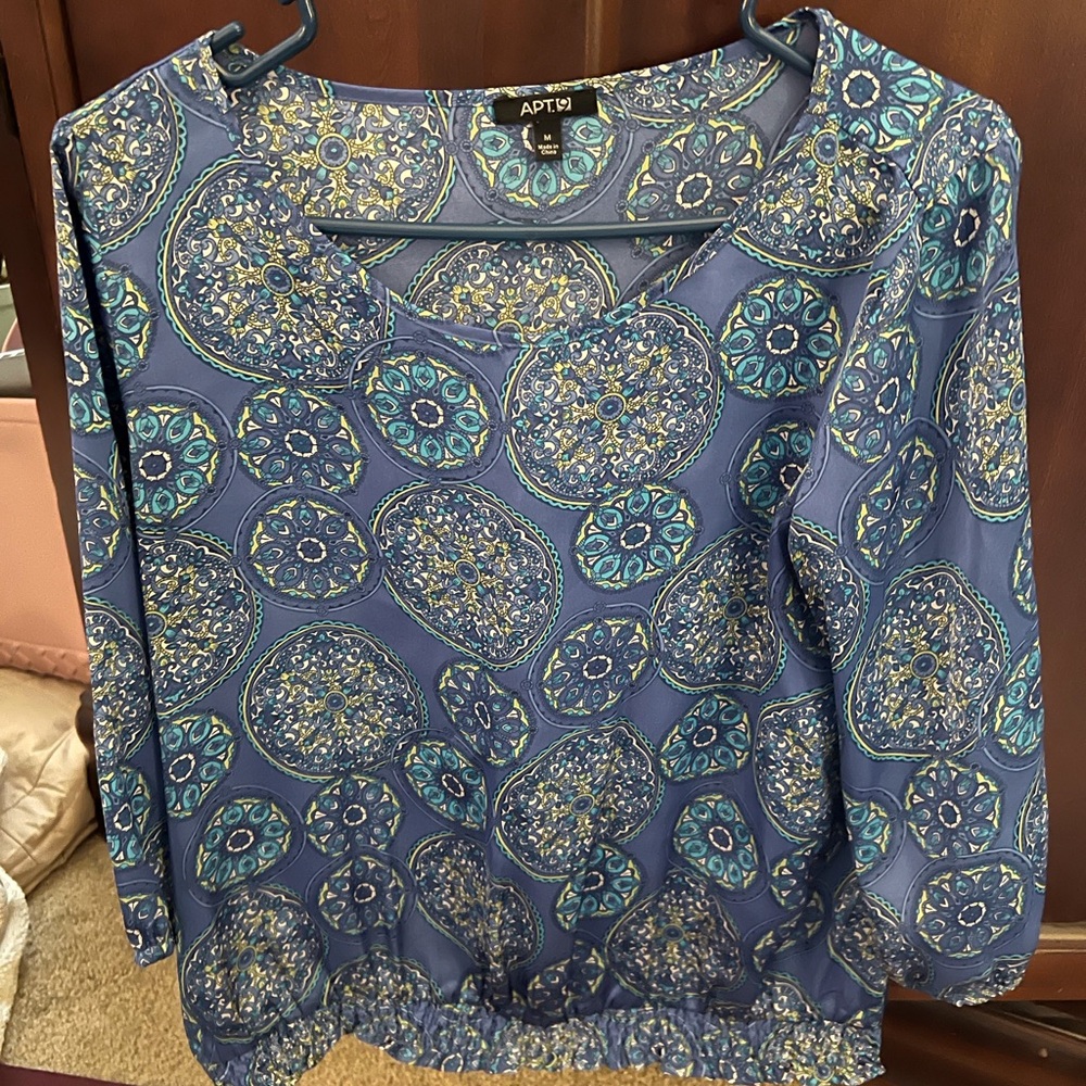 Apt 9 Women's Printed 3/4 Sleeve Blouse